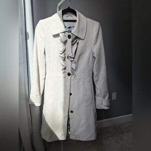 H&M Elegant Cream Ruffle Coat